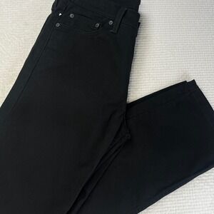 Levis 513 Slim Straight Black Jeans Mens 33x32 WaterLess 08513-0124